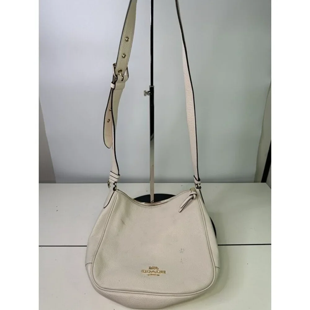 For Repair - Coach Ellie File Crossbody Purse Bag White - C1648 Pebbled LEATHER
